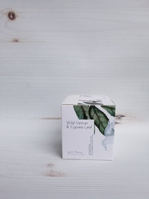 Spirit Flame Soy Candle Wild Vetiver and Cypress Leaf